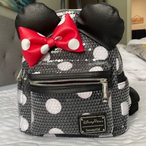 Sequenced Disney Loungefly Mini Mouse Ears-mini back pack.